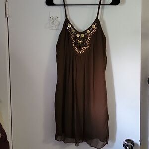 * * MILLY OF NEW YORK brown V NECK Top